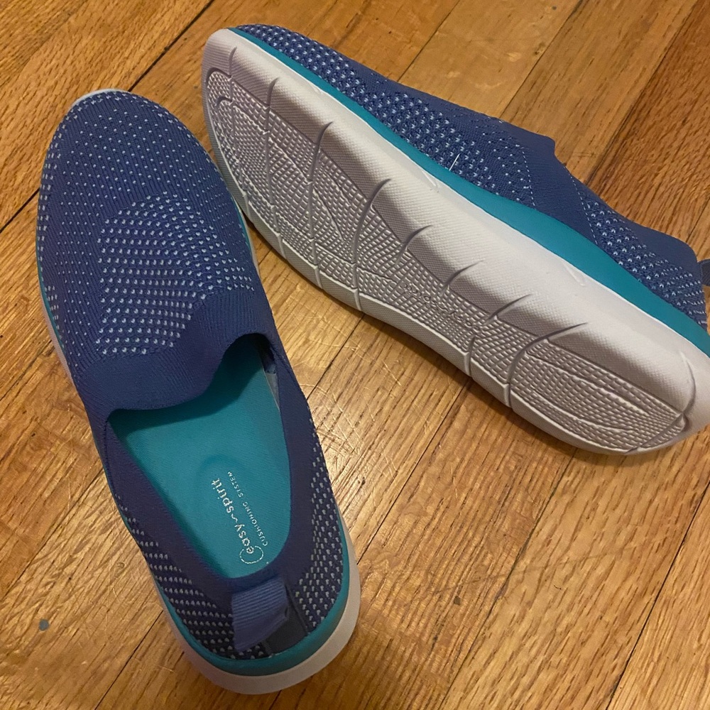 Slip on blue sneakers